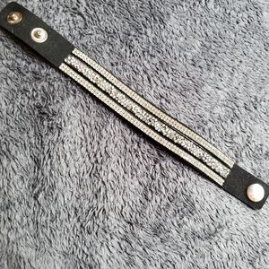 Sparkly snap cuff bracelet